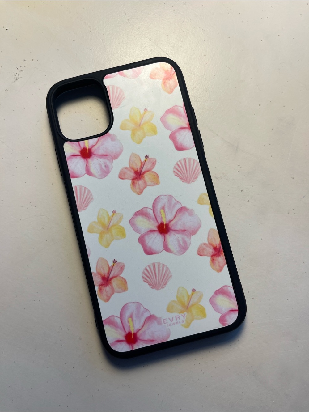 EVRY Tropical Hibiscus Phone Case - Pink & Yellow